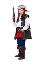 Young boy posing in pirate costume photo