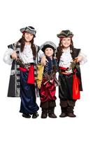 Three boys dressed as pirates photo