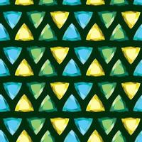 Pattern with various triangular gemstones. vector