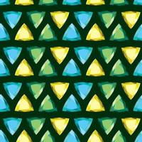 Pattern with various triangular gemstones. vector