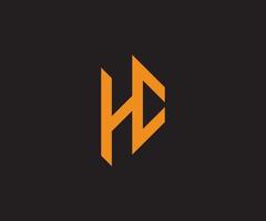 La letra hc y la letra hc combinan el monograma del emblema del logotipo. hc último diseño de logotipo. diseño de logotipo hc. diseño de logo vector