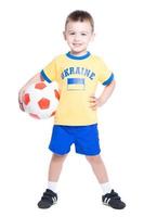 pequeño y agradable jugador de fútbol ucraniano foto