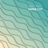 Vector background with beige and turquoise gradient color paper cut shapes. 3D abstract paper style, design layout for business presentations, flyers, posters, decoration, cards, brochur cover