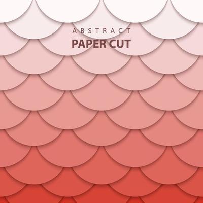 Vector background with pastel coral trend color paper cut shapes. 3D abstract paper art style, design layout for business presentations, flyers, posters, prints, decoration, cards, brochure cover.