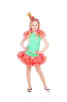 Beautiful girl posing in candy suit photo