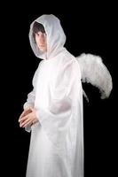 Man dressed as an angel photo