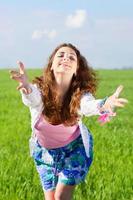 Portrait of cheerful young woman photo