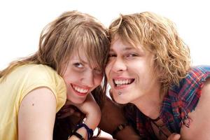 Portrait of smiling young beauty couple 6 photo