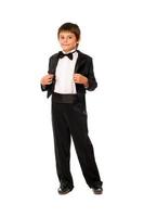 Handsome little boy in a tuxedo photo