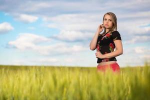 Thoughtful young lady photo