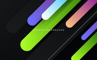 abstract black with colorful rounded overlap shape decoration background. eps10 vector