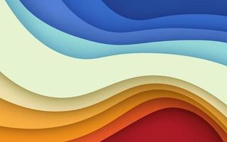 abstract colorful papercut wavy overlap layers background. eps10 vector