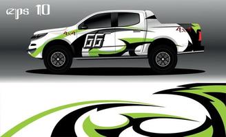 vector de diseño de envoltura de coche de carreras. diseño de kit de fondo de carreras de rayas gráficas abstractas para envoltura de vehículos, autos de carrera, rally, aventura y librea