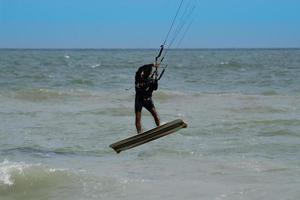 Kite surfer silhouette photo