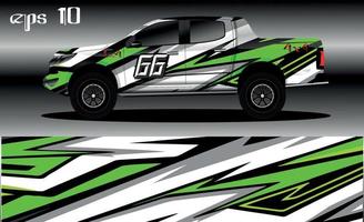 Racing car wrap design vector. Abstract graphic stripe racing background kit design for vehicle wrap, race car, rally, adventure and livery vector