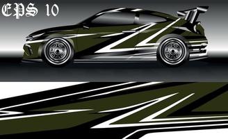 Car wrap design. Livery design for racing car. sedan, hatchback. vector format.