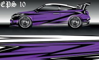 Car wrap design. Livery design for racing car. sedan, hatchback. vector format.