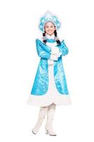 Young brunette wearing like snow maiden photo