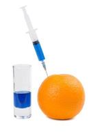 Injection of orange fruit photo