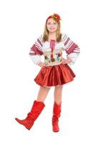 Little girl wearing national clothes photo