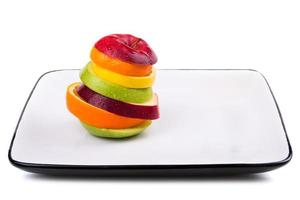 Mix of sliced fruit photo