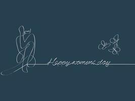 Women's day special cover line artwork vector