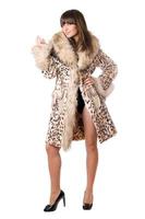 young lady in leopard coat photo