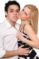 Portrait of passionate beautiful young couple. Isolated photo