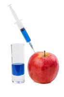 Injection of red apple photo