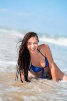 Laughing young brunette photo