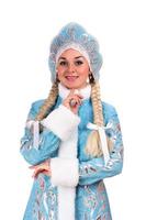 Portrait of a smiling Snow Maiden photo