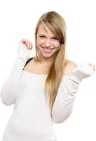 Pretty young smiling woman photo