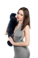 Pretty woman with fur photo