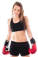 Portrait of young sporty woman photo