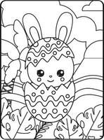 Cute Easter Coloring Pages for Kids vector