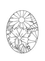 Easter egg mandala Coloring Pages vector