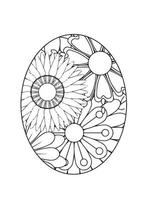 Easter egg mandala Coloring Pages vector