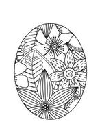 Easter egg mandala Coloring Pages vector