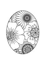 Easter egg mandala Coloring Pages vector