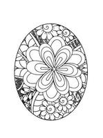 Easter egg mandala Coloring Pages vector