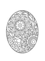 Easter egg mandala Coloring Pages vector