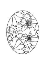 Easter egg mandala Coloring Pages vector