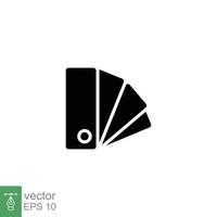 Colour chart glyph icon. Simple solid style for web, mobile, ui design. Book, multicolor, art, designer, drawing, palette concept. Vector illustration isolated on white background. EPS 10.