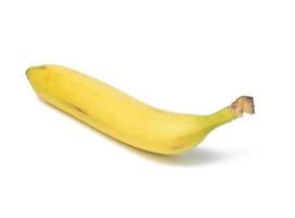 plátano maduro amarillo aislado en un fondo blanco foto