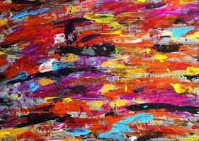 colorful strokes of acrylic paint photo