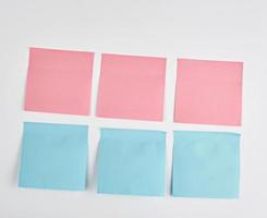 pink and blue  paper stickers photo