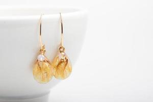 Handmade resin earrings, jewelry for women. photo