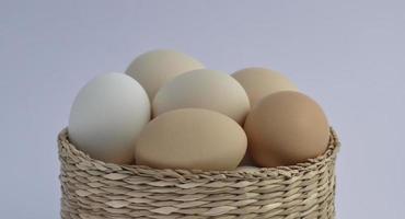 Chicken eggs, macro photo