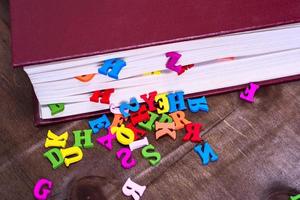 multicolored letters of the English alphabet photo