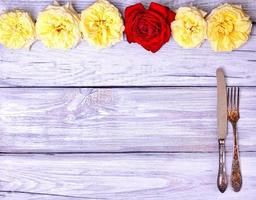 Vintage cutlery fork and knife photo